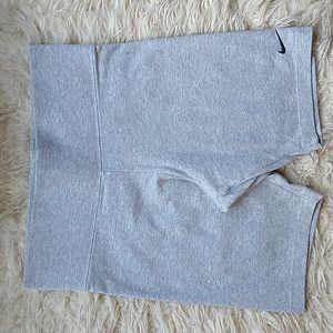 Nike Gray High Rise Base Layer 7.5" Fitted Shorts M